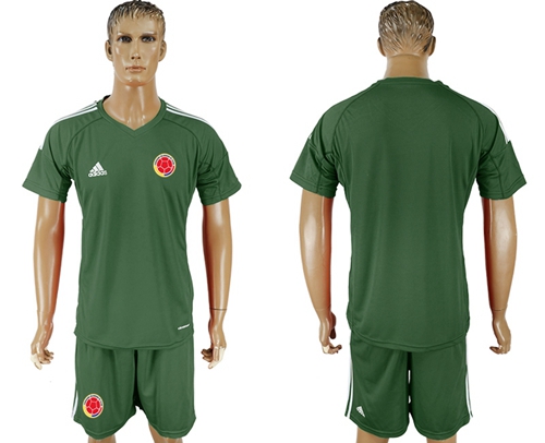 Colombia Blank Green Goalkeeper Soccer Country Jersey - Click Image to Close